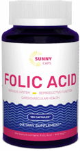 Sunny Caps Folic Acid Powerfull 400 mcg Фолієва кислота 100 капсул