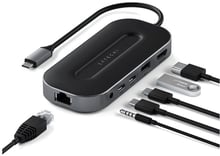 Satechi Adapter USB-4 MultiPort USB-C to 2xUSB-C+USB+HDMI+RJ45+3.5mm Space Gray (ST-U4MGEM)