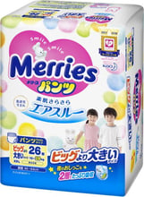 Подгузники-трусики Merries для детей XXL 15-28 кг 26 шт (4901301281098)