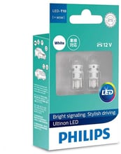 LED лампа Philips Ultinon T10(W5W) 12V 4000K 11961ULW4X2 (2 шт.)