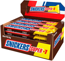 Упаковка батончиков Snickers Super +1 20х112.5 г (УП5900951261053)