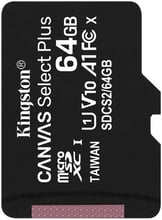 Kingston 64GB microSDXC UHS-I U1 V10 A1 Canvas Select Plus (SDCS2/64GBSP)
