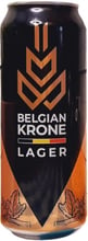 Пиво світле Belgian Krone Lager з/б 5.4% 0.5л (PLK5411616007782)