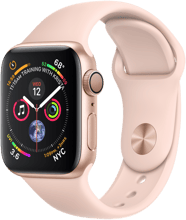 Apple Watch Series 4 40mm GPS Gold Aluminum Case with Pink Sand Sport Band (MU682)