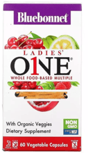 Bluebonnet Nutrition Ladies' ONE Whole Food-Based Multiple Комплекс Витаминов Для Женщин 60 вегетарианских капсул