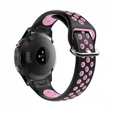 Fashion Nike-style Silicone Band Black/Pink for Garmin QuickFit 22