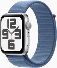 Apple Watch SE 2 2023 44mm GPS Silver Aluminum Case with Winter Blue Sport Loop (MREF3)