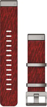 Garmin QuickFit 22mm Watch Bands Jacquard-weave Nylon Strap – Red (010-12738-22)
