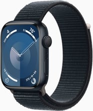 Apple Watch Series 9 45mm GPS Midnight Aluminum Case with Midnight Sport Loop (MR9C3)