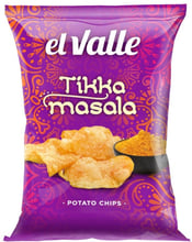 Чипсы картофельные El Valle со вкусом Tikka Masala 130 г (8437001213221)