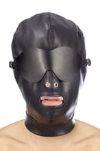 Шлем БДСМ со съемной маской Fetish Tentation BDSM hood in leatherette with removable mask