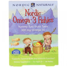 Nordic Naturals Nordic Omega-3 Fishies Yummy Tutti Frutti Taste 300 mg 36 Fishies Рыбий жир для детей