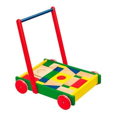 Детские ходунки-каталка Viga Toys Тележка с кубиками (50306B)