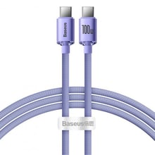 Baseus Cable USB-C to USB-C Crystal Shine 100W 1.2m Purple (CAJY000605)
