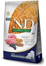 Низькозерновий сухий корм Farmina N&D для цуценят середніх і великих порід ягня з чорницею 12 кг (8010276033727)