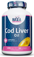 Haya Labs Cod Liver Oil 1000 мг Рыбий жир из печени трески 100 капсул