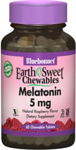 Bluebonnet Nutrition Melatonin, 5 mg, Natural Raspberry Flavor, 60 Chewable Tablets (BLB0996)