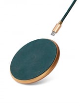 Decoded Wireless Fast Charger Leather Pad 10W Gold Metal/Forest Green (D9WC2GDFN)