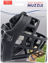 Намордник Coastal Soft Basket Muzzle силиконовый для собак р. 6 черный (01365_BLK06)