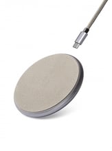 Decoded Wireless Fast Charger Leather Pad 10W Silver Metal/Grey (D9WC2SRGY)