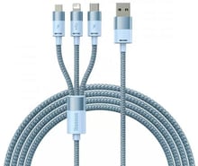 Baseus USB Cable to Lightning/microUSB/USB-C StarSpeed Fast Charging 3.5A 1.2m Blue (CAXS000017)