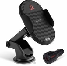 Adonit Car and Desk Holder Wireless Charging Bracket Black with Car Charger (3121-17-07-B)