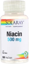Solaray Niacin, 500 mg, 100 Veg Capsules (SOR04363)