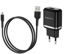 Borofone Wall Charger BA36A 18W Black with microUSB Cable (BA36AMB)