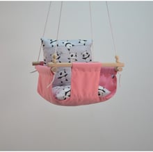 Качели детские Infancy Панда тканевые подвесные розовый