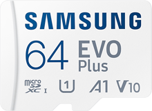 Samsung 64GB microSDXC Class 10 UHS-I U1 Evo Plus + adapter (MB-MC64KA/RU)