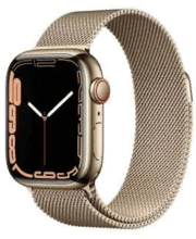 Apple Watch Series 7 41mm GPS+LTE Gold Stainless Steel Case with Gold Milanese Loop (MKHH3/MKJ03)