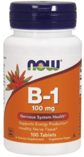 NOW Foods Vitamin B-1 100 mg 100 tabs / 100 servings