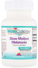 Nutricology Slow Motion Melatonin 60 Tabs Мелатонин медленно действующий