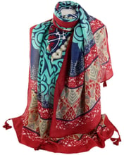 Женская шаль Trаum бордовая (2494-81)
