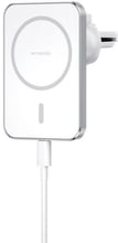 WK Design Car Holder Air Ven Flash MagSafe Wireless 15W White (WP-U96) for iPhone 15 I 14 I 13 I 12 series