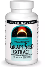 Source Naturals Grape Seed Extract Proanthodyn Экстракт виноградных косточек 100 мг 30 капсул