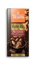 Шоколад Trapa INTENSO черный 80% с миндалем, 175г