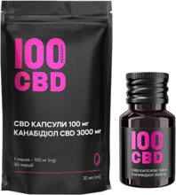 100 CBD 3000 мг 100 мг 30 мягких капсул