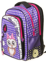 Рюкзак школьный для девочек Winner Stile 194-1 Фиолетовый с розовым