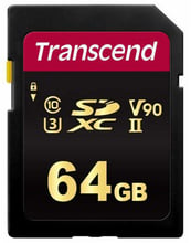 Transcend 64GB SDXC Class 10 UHS-II U3 V90 (TS64GSDC700S)
