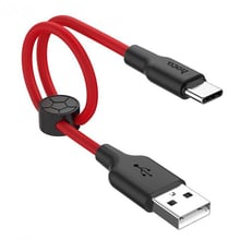 Hoco USB Cable to USB-C X21 2.4A 0.25m Black/Red