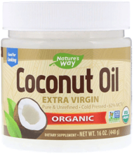 Nature's Way, Organic Coconut Oil, Extra Virgin, 16 oz (448 g) (NWY-15673)