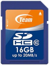 Team 16GB SDHC Class 10 (TSDHC16GCL1001)
