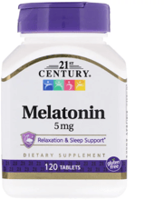 21st Century Melatonin 5 mg 120 Tablets (CEN-27087)