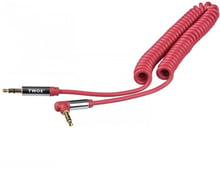 2E аудио (jack 3.5мм-M/jack 3.5мм-M) right angel,Coiled 1.8м, Red 2E-W9653RRD