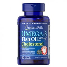 Puritan's Pride Omega-3 Fish Oil 1000 mg Plus Bone Support (60 softgels)