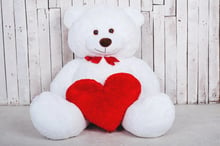 М'яка іграшка Джеральд + серце 165/50 см білий