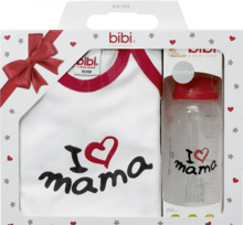 Подарунковий набір Bibi Пляшечка з соскою + Боді Я люблю Maму (112516)