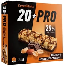 Батончик Cerealitalia зерновой 20+pro арахис и черный шоколад 114 г (8010121010699)