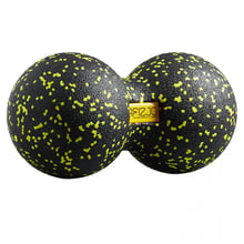 Мяч массажный 4FIZJO EPP DuoBall 12 двойной черно-желтый (4FJ0082)